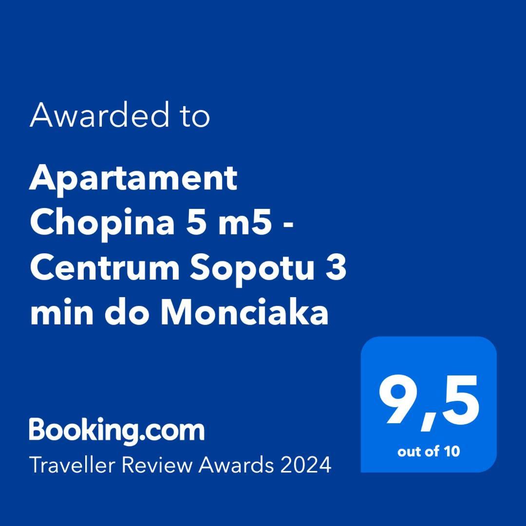 Apartament Chopina 5 M5 - Centrum Sopotu 3 Min Do Monciaka Extérieur photo